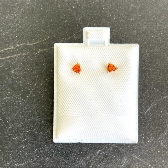 Sterling silver 925 Citrine Earrings - Picture 1 of 8